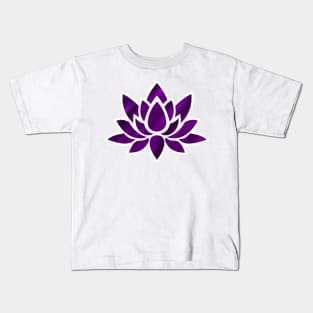 Purple Marble Lotus Flower Kids T-Shirt